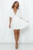 summer new lace stitching deep V waist solid color dress NSYD3885