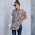 hot sale summer hot style short-sleeved single-breasted zebra print loose shirt  NSYD3905