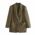wholesale autumn super long women s casual suit jacket  NSAM3911
