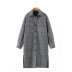 wholesale autumn tweed long shirt style woolen coat  NSAM3912