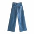 pantalones casuales de pierna ancha de cintura alta de otoño NSAM3920