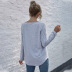 Venta caliente de las mujeres nuevo suéter de cuello redondo mujeres otoño e invierno camisa de manga larga al por mayor NSDF3931