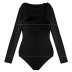  conservative solid color one-shoulder one-piece swimsuit NSHL3937