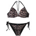new sexy leopard bikini three-point small chest gathered two-piece split swimwear NSHL3950