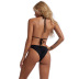 new sexy bikini ladies snake print color matching halterneck strap three-point split swimsuit NSHL3985