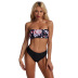 nuevo estilo sexy bikini multicolor top de tubo traje de baño dividido de cintura alta para mujer NSHL3991