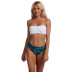 nuevo estilo sexy bikini multicolor top de tubo traje de baño dividido de cintura alta para mujer NSHL3991