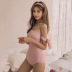   pink strap sexy one-piece swimsuit   NSHL4001