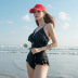   fashion slim black pure white sexy backless one-piece swimsuit  NSHL4026