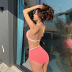 new Korean split swimsuit sexy thin belly high waist bikini NSHL4028