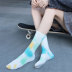 calcetines retro otoño e invierno nuevos calcetines de tubo calcetines estampados para mujer calcetines tie-dye NSFN4077