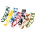 spring and autumn new fashion socks mid-tube socks tie-dye socks NSFN4081