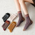 mujer otoño e invierno nuevos calcetines de tubo calcetines florales callejeros NSFN4091