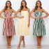  women s clothing sling stripe stitching dress  NSYD4127