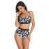 new bikini ladies sexy triangle print open back split swimsuit  NSHL4138