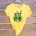 short-sleeved t-shirt women s top Merry Christmas avocado NSSN4171