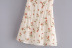  Cute Floral Printed Waist Belted Sling Dress NSAM4181