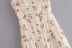 Lindo vestido de tirantes con cinturón y cintura estampada floral NSAM4181