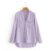 wholesale autumn chest pocket v-neck women s temperament shirt top NSAM4190