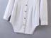 vestido estilo camisa de mezclilla con botones y solapa retro NSAM4198