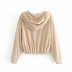 wholesale fashion all-match slimming hooded long-sleeved elastic waist loose sweater  NSAM4209