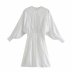  Fall Lace Linen Long Sleeve Dress  NSAM4216