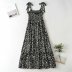  one-line neck floral drop rayon dress  NSAM4236