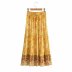 wholesale autumn elastic waist printed beach bohemian long skirt NSAM4238