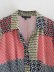 autumn patchwork printed shirt long sleeve dress  NSAM4253