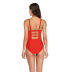  one-piece solid color pleated sexy hollow bikini NSHL4311