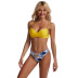 women s split swimsuit sexy shoulder strap printed bikini  NSHL4322