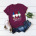 Short-sleeved T-shirt Women S Top Merry Christmas Santa NSSN4170