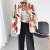 wholesale graffiti abstract print suit collar single breasted long sleeve suit  NSAM4355
