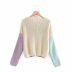 wholesale autumn color matching women s knitted sweater top  NSAM4415