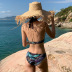 Korean sexy high waist split bikini hot spring swimwear NSHL4493