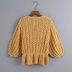wholesale suéter de punto de mujer de manga corta con textura en relieve de verano NSAM4520