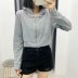 wholesale fashion all-match hooded long-sleeved zipper thin sweet casual sweater NSAM4525