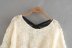 wholesale round neck short back bow organza lace shirt NSAM4545