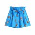  printed paper bag style women s casual shorts NSAM4552