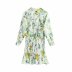 summer flower print long sleeve dress NSAM4557