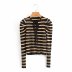 wholesale summer women s striped neckline tie knitted sweater tricolor NSAM4567