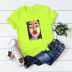 women s plus size round neck comfortable short sleeve top T-shirt NSSN4591