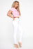 Summer Girls Pink Printed High Waist Short Sleeve Tops Slim All-match Navel T-shirt Wholesale NSAG4641