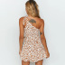 Leopard Print Lace-Up Waist A-Line Skirt NSAG4652