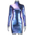 Tight-Fitting High-Necked Dresses NSAG4676