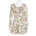   ruffled hem one-piece v-neck long-sleeved floral dress NSAG4688
