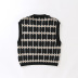 wholesale women s new jacquard diamond contrast color retro knitted vest NSAM4728