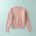  openwork jacquard knitted pullover sweater NSAM4733