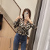 wholesale autumn tulle printed blouse NSAM4759