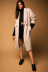 wholesale women lapel long sleeve double breasted coat jacket NSAM4799
